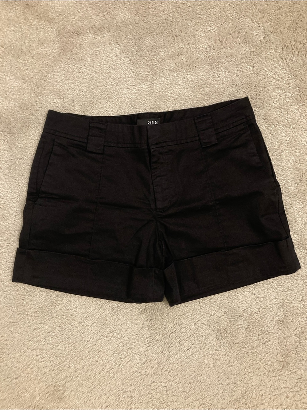 a.n.a Black Cuffed Mid-Rise Women's Shorts
